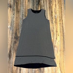 J Jill Patterned Black & Tan Dress Size XS Business Casual Workwear